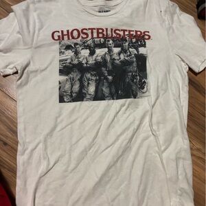 Old Navy White Graphic Tee with Red and Black Print